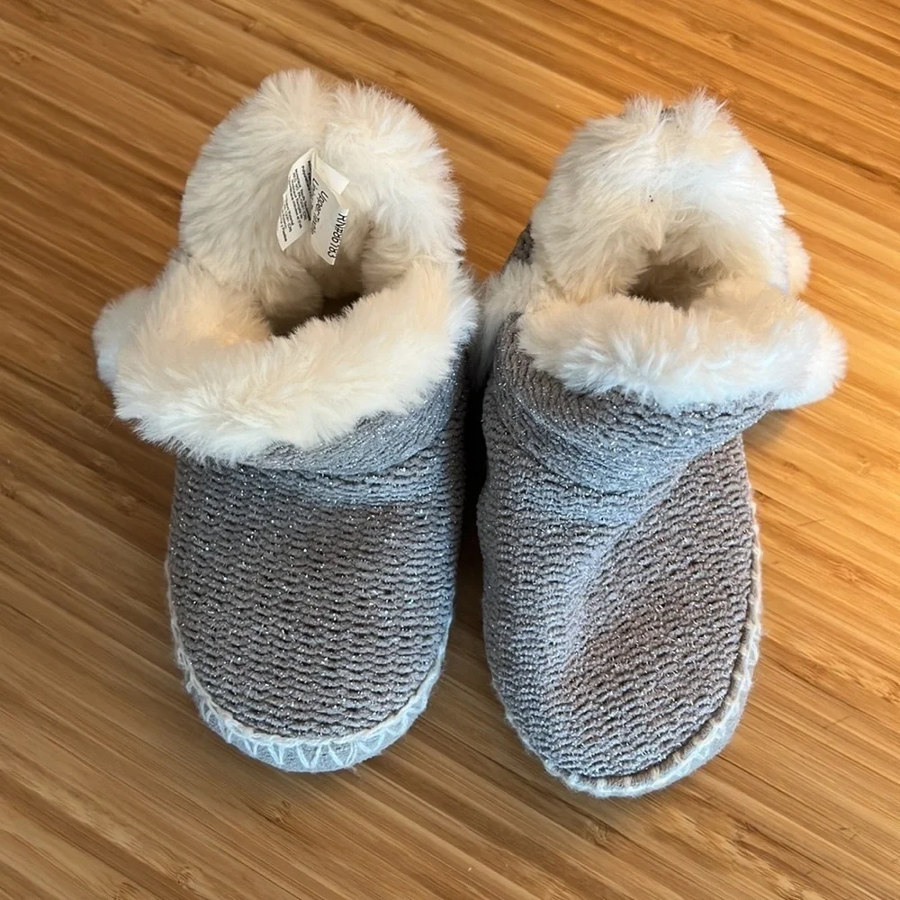 Toddler Faux Fur Sparkly Slippers